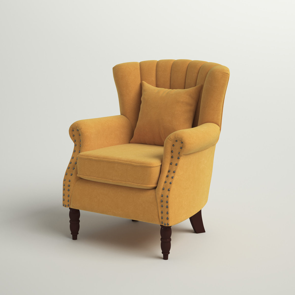 Johnathan 29'' Wide Velvet Wingback Chair